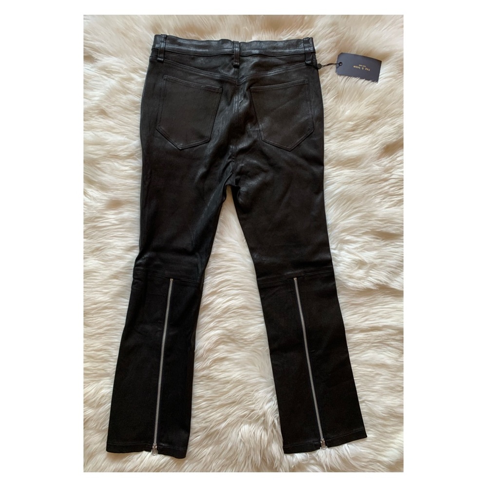 New! RAG & BONE Braxton Lambskin Leather Pants - Picture 9 of 12